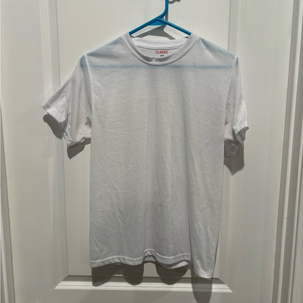 Classic White Cotton T-Shirt, Sz S